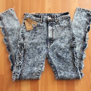 MONARDA Sz 9 High Rise Skinny Fit Distressed Jeans